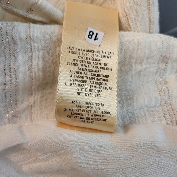 HEI HEI Anthropologie gauzy metallic thread lined Kimono Jacket XS Oversized - Picture 9 of 9